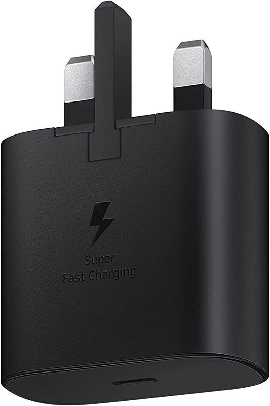 محول سامسونج 25 واط PD USB-C (3 دبابيس) - أسود