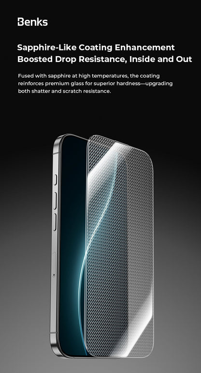 Benks GlassWarrior Sapphire Screen Protector for iPhone 17 Pro Max / 17 Pro / Air / 17