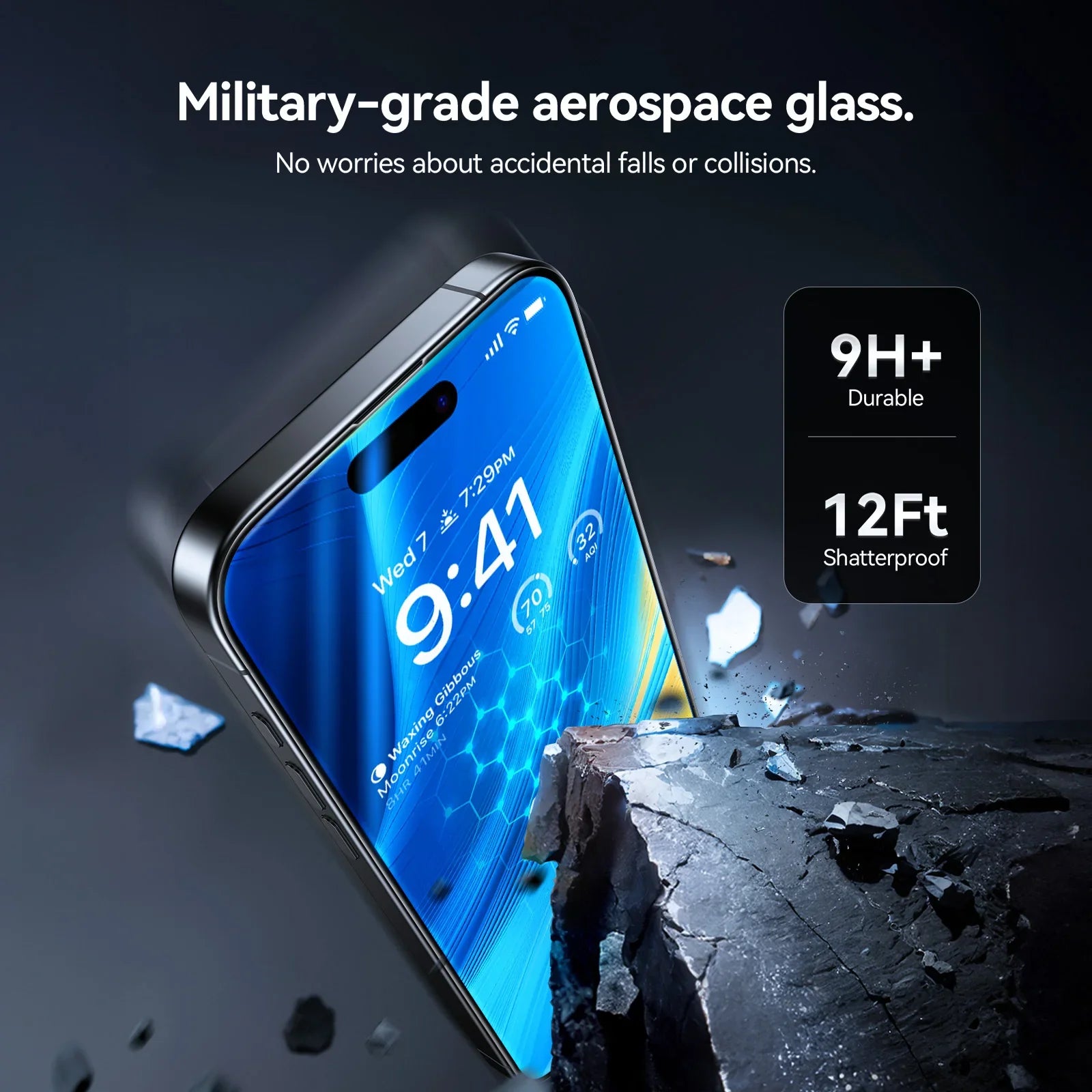 TORRAS GlassGo Tempered Glass Privacy Screen Protector for iPhone 17 Pro Max / 17 Pro / 17 Air / 17 - 1 Pack