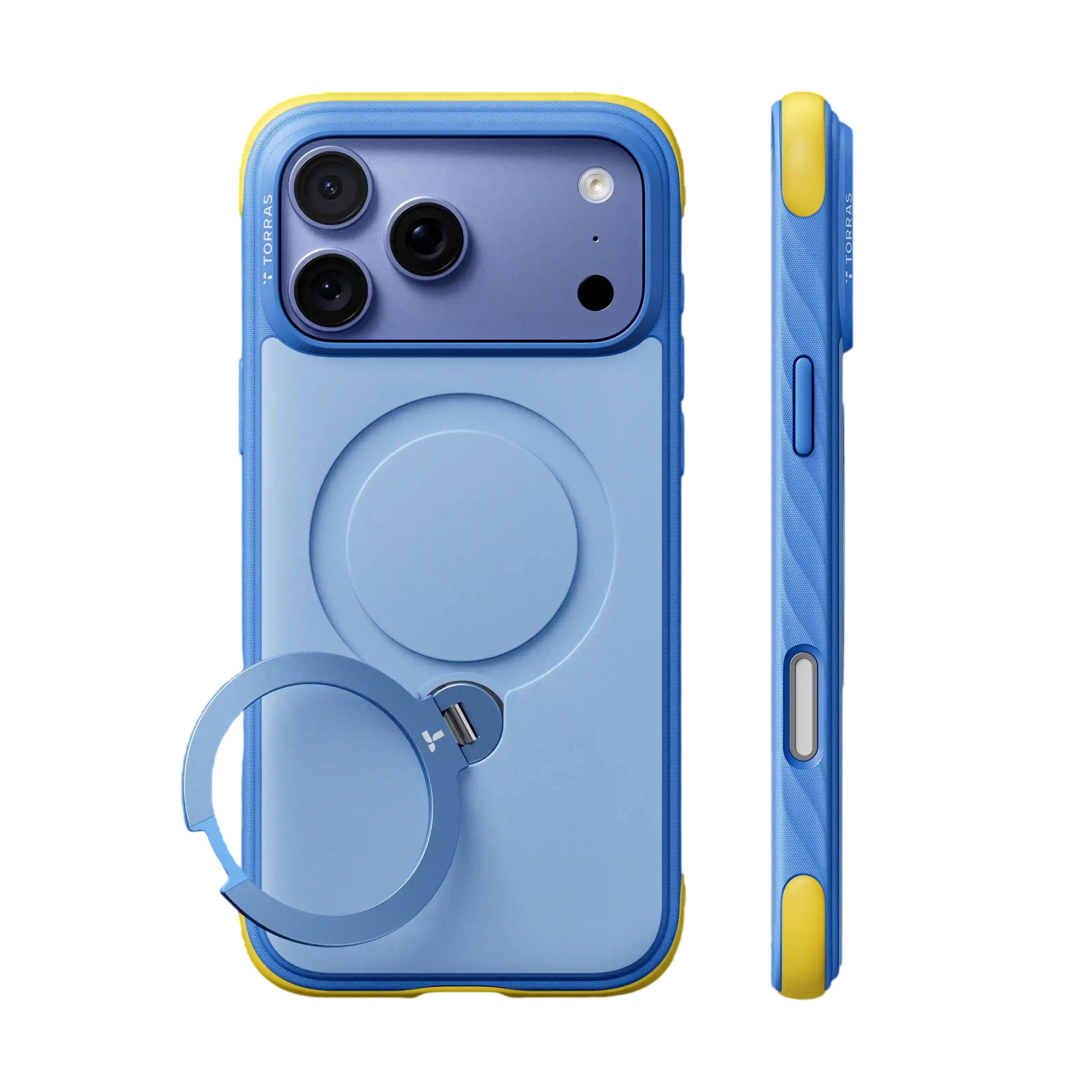 Torras Ostand Q3 Rugg Case for iPhone 18 Pro - Blue 