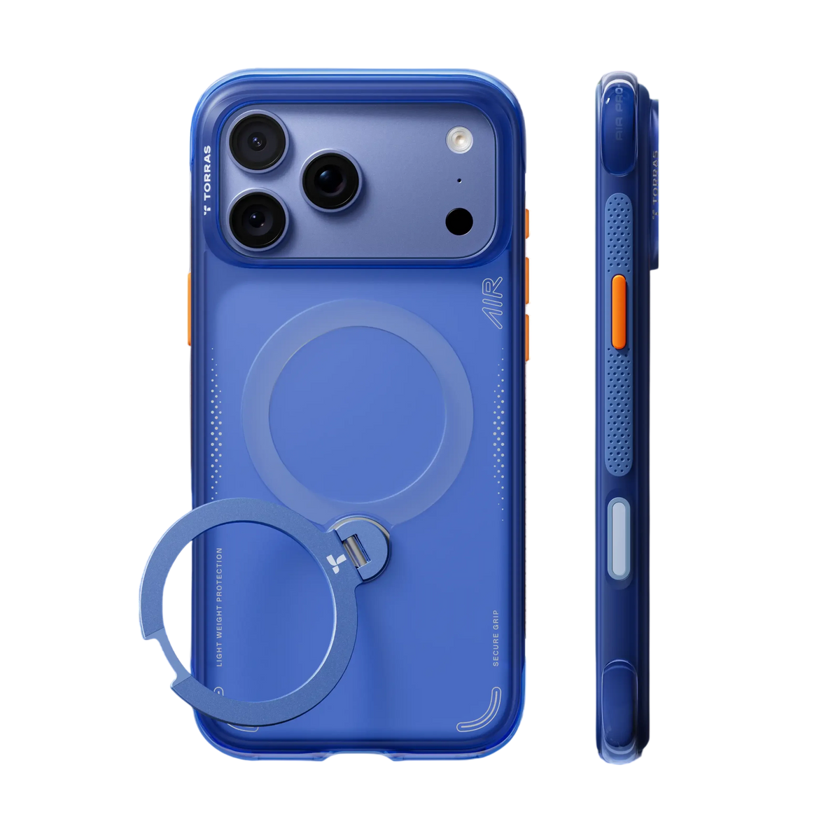 Torras Ostand Q3 Air Case for iPhone 18 Pro Max - Arctic Blue 