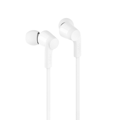 Belkin SoundForm wired USB-C earbuds in-ear detail - White 