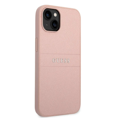 Guess Leather Saffiano Case with Metal Logo for iPhone 13 / iPhone 14