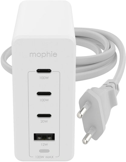 Mophie Wall Adapter 3 USB-C+1 USB-A 120W - White