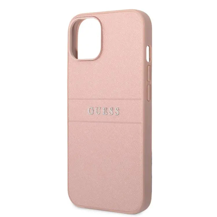 Guess Leather Saffiano Case with Metal Logo for iPhone 13 / iPhone 14