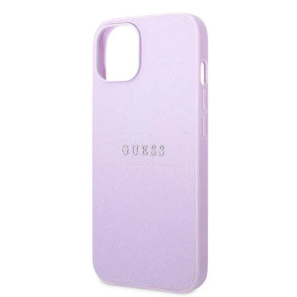 جراب Guess Leather Saffiano بشعار معدني لهاتف iPhone 13 / iPhone 14