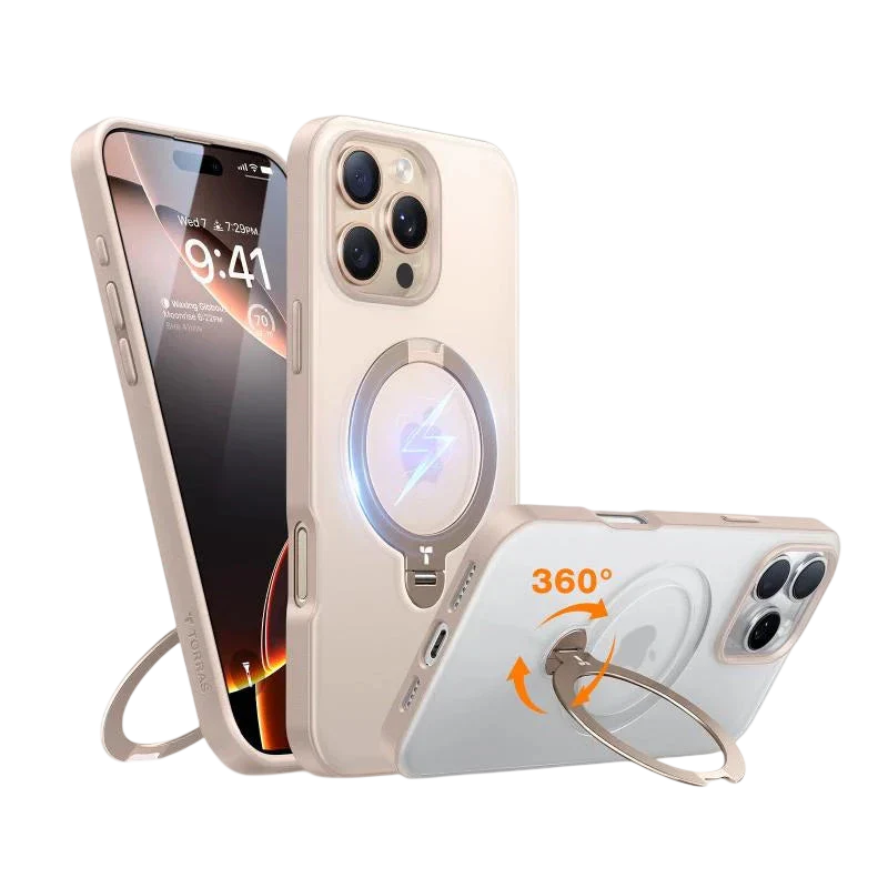 TORRAS Pstand Horizontal and Vertical Kickstand MagSafe Case for iPhone 16 Pro