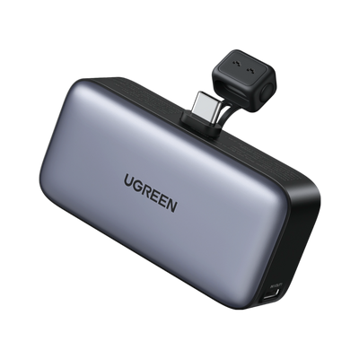 باور بانك UGREEN Nexode بسعة 5000mAh وقدرة 20W بموصل USB-C مدمج وشاشة LED