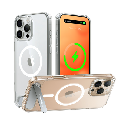 TORRAS Pstand Horizontal and Vertical Kickstand MagSafe Case for iPhone 16 Pro
