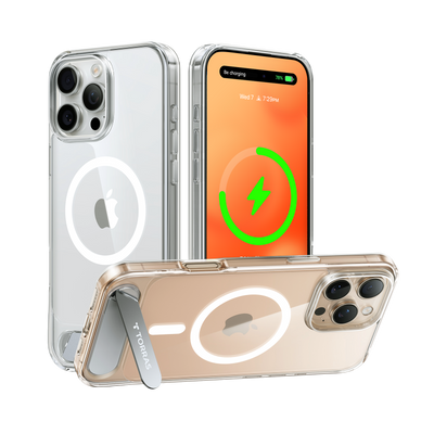 TORRAS Pstand Horizontal and Vertical Kickstand MagSafe Case for iPhone 16 Pro Max