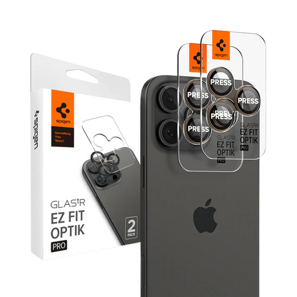 Spigen iPhone 16 Pro Max / 16 Pro Camera Lens Protector EZ Fit GLAS.tR Optik Pro - Desert Titanium