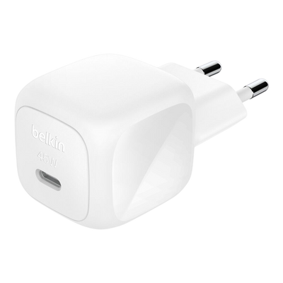 Belkin BoostCharge Compact USB-C Wall Charger 45W with 2-pin EU plug