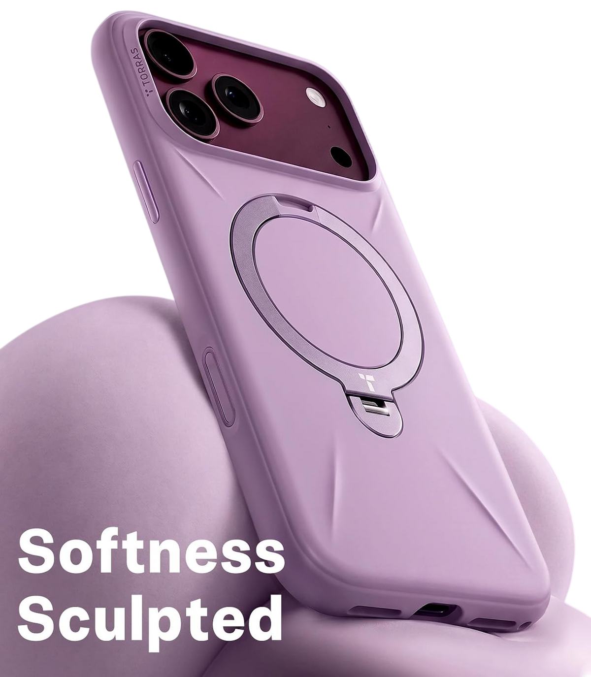 Torras Ostand Q3 Silicone Case for iPhone 18 Pro - Purple #color_purple