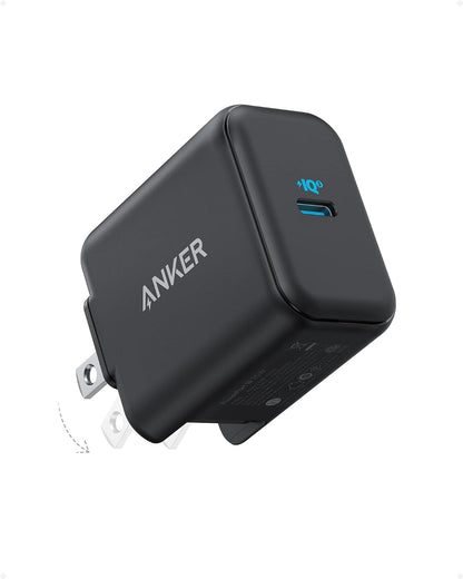 شاحن Anker 312 25W Ace مع دبوس أمريكي قابل للطي وضمان 18 شهرًا