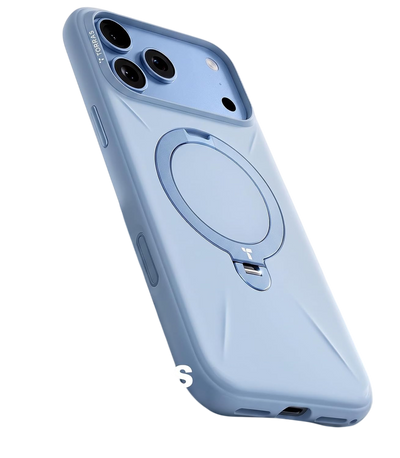 Torras Ostand Q3 Silicone Case for iPhone 18 Pro - Blue 