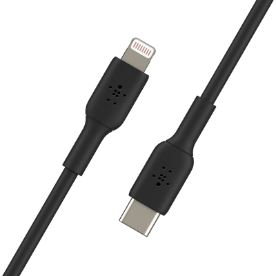 Belkin USB-C to Lightning cable connectors detail - Black 