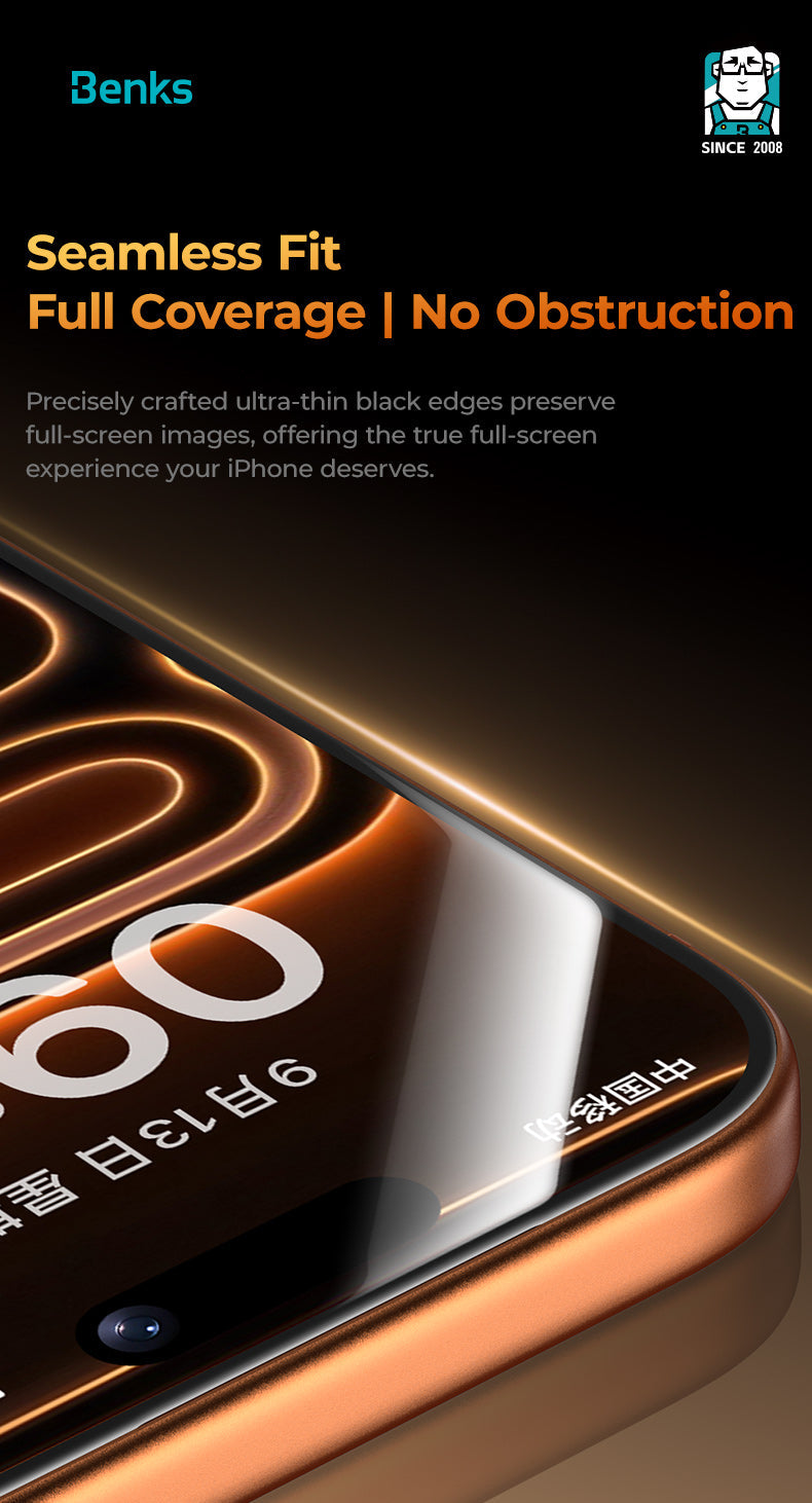 حماية شاشة بنكس جلاس ووريور سافاير V2.0 لجهاز آيفون 17 برو ماكس / 17 برو