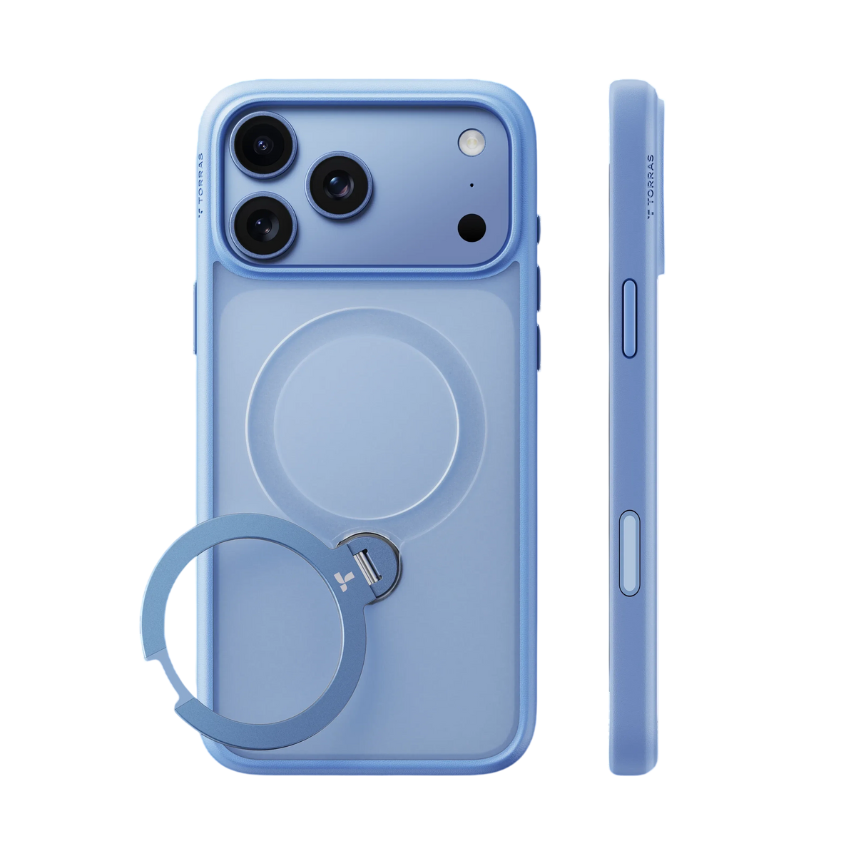 Torras Ostand Q3 Spin Case for iPhone 18 Pro - Blue 