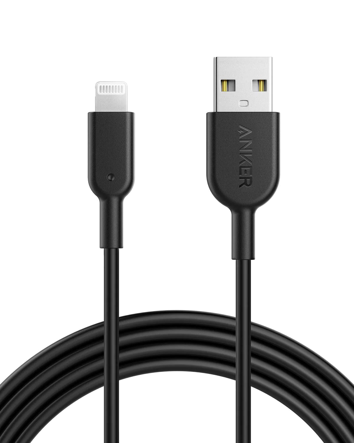 كابل Anker Powerline II USB-A إلى Lightning بطول 0.9 متر - أسود مع ضمان رسمي لمدة 18 شهرًا