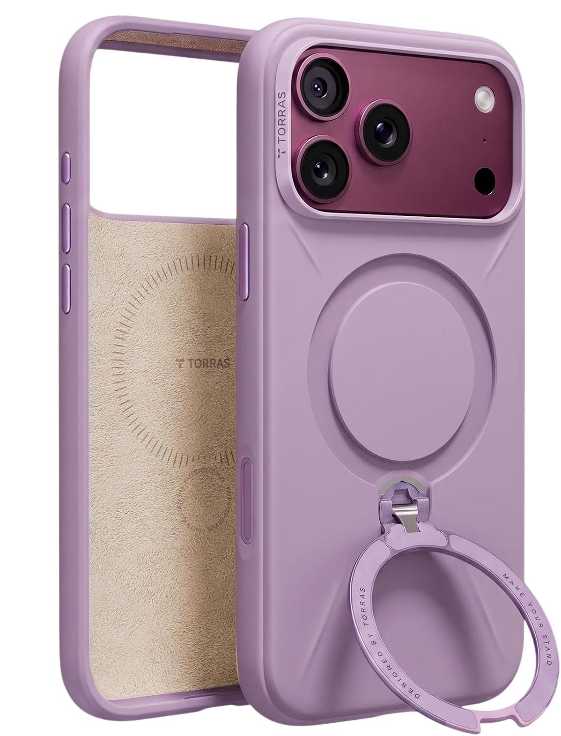 Torras Ostand Q3 Silicone Case for iPhone 18 Pro - Purple #color_purple