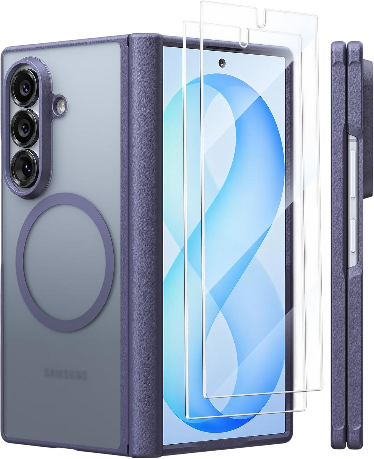 Torras Guardian-Mag for Samsung Galaxy Z Fold 8 Ultra - Violet Purple 