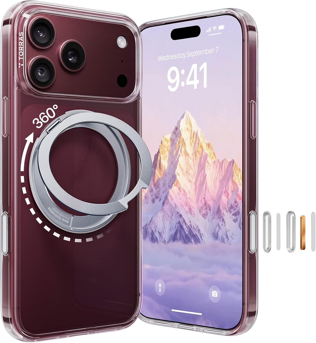 Torras Ostand O1 Guardian Case for iPhone 18 Pro - Clear 