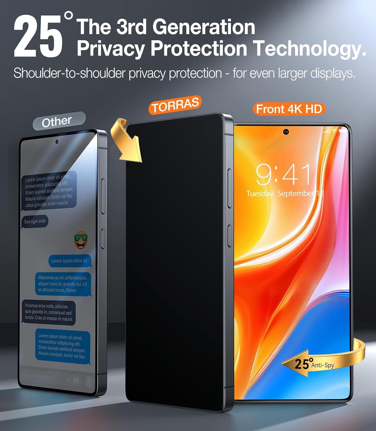 Torras Privacy Screen Protector for Samsung S25 Ultra - 1 Pack