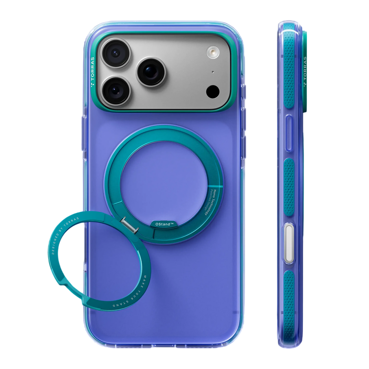 Torras Ostand O3 Hue Case for iPhone 18 Pro Max - Blue 