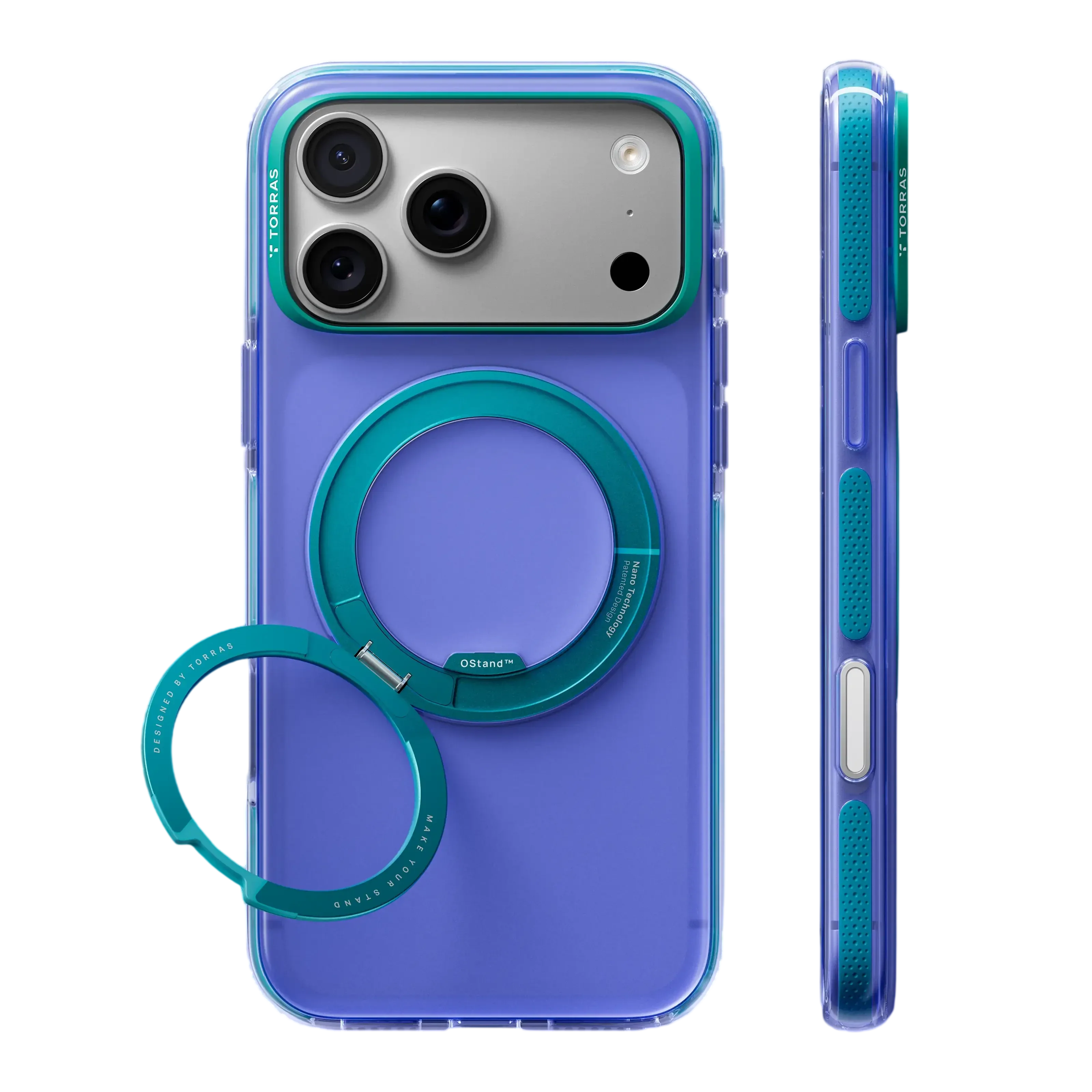 Torras Ostand O3 Hue Case for iPhone 18 Pro - Blue 
