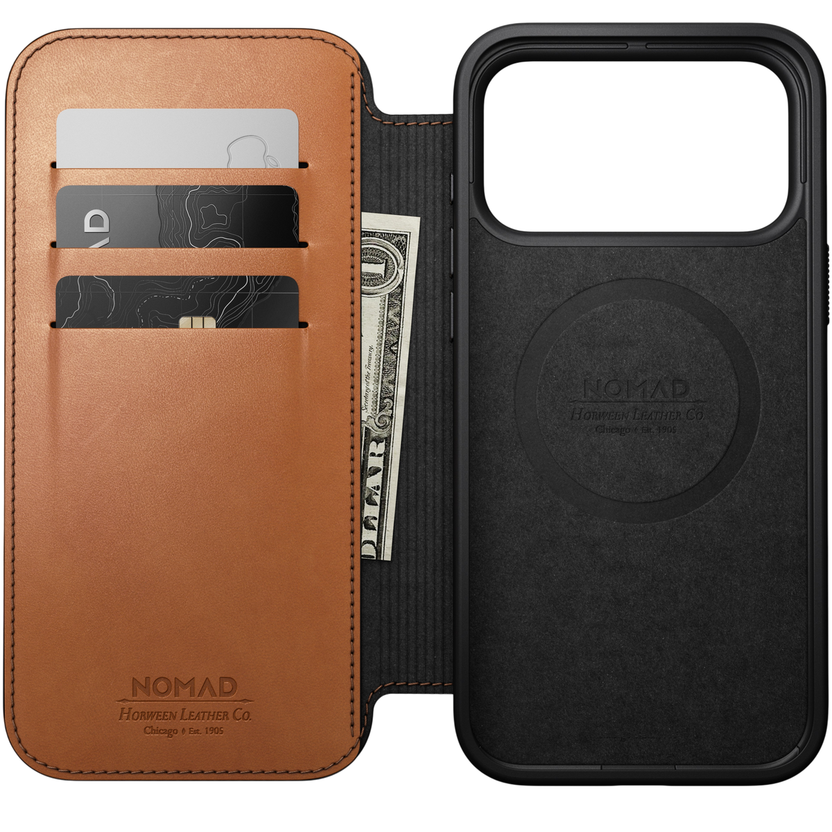 Nomad Modern Leather Folio Case for iPhone 18 Pro Max