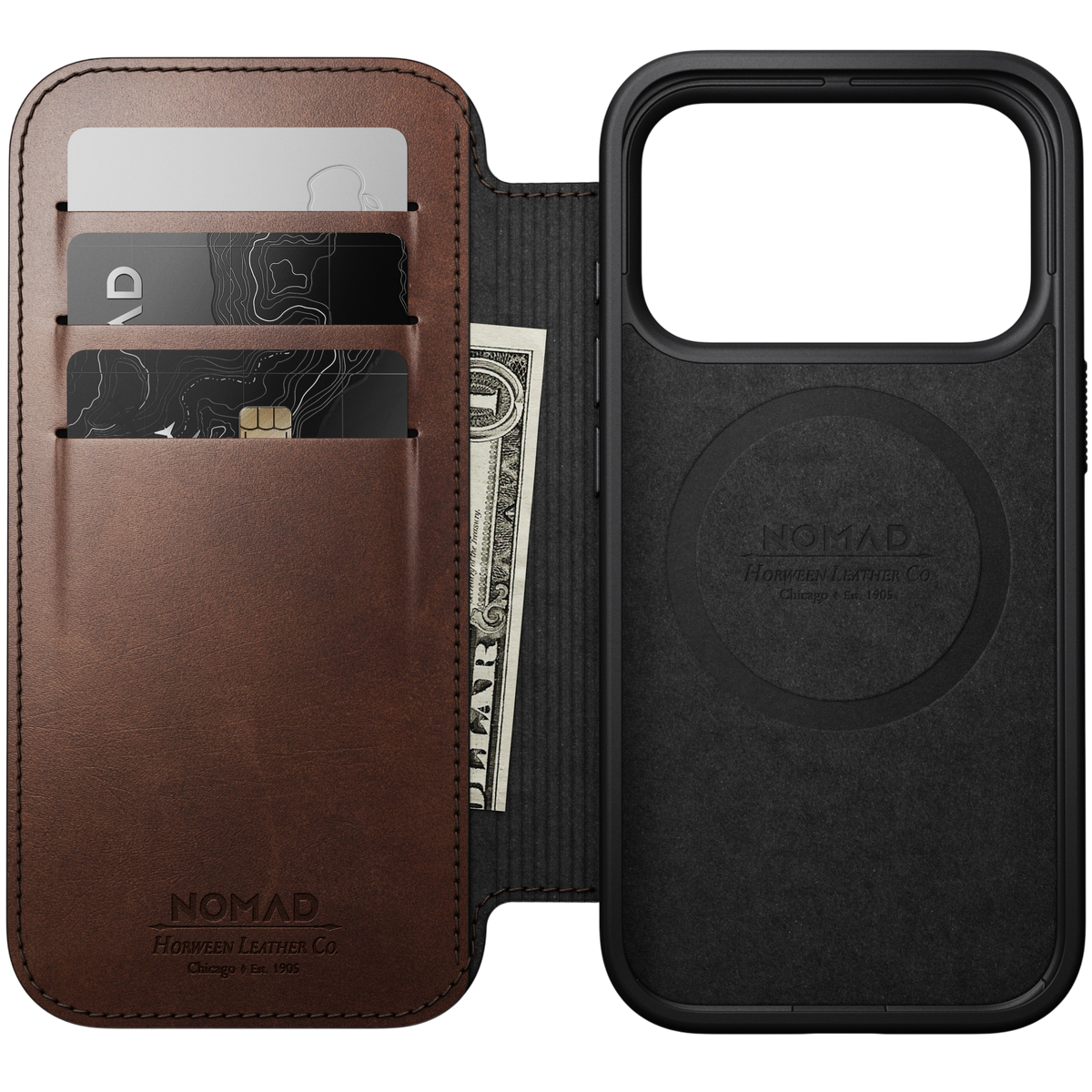 Nomad Modern Leather Folio Case for iPhone 18 Pro