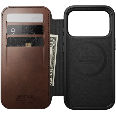 Nomad Modern Leather Folio Case for iPhone 18 Pro