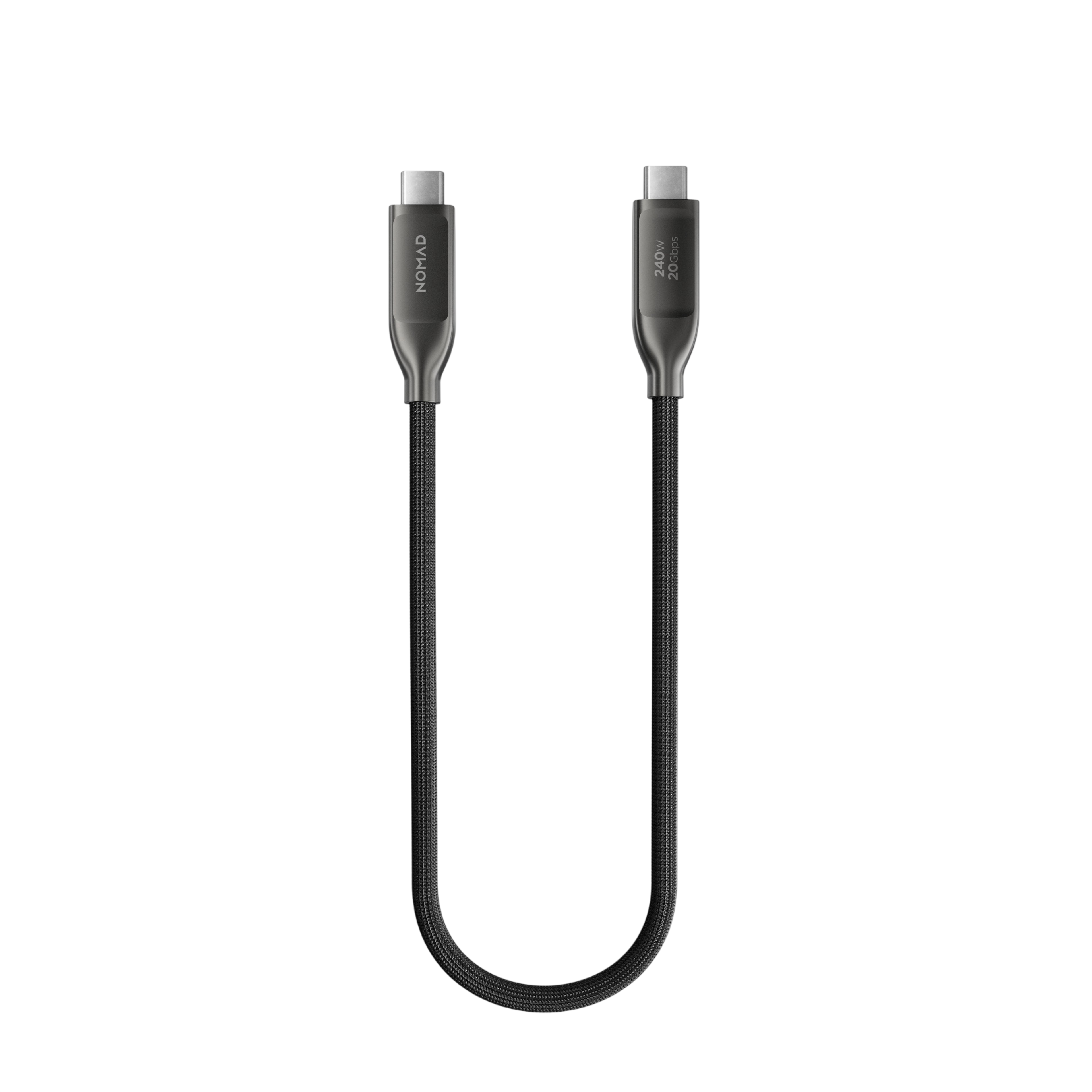 Nomad USB4 USB-C Cable Kevlar - Carbide - 0.3M