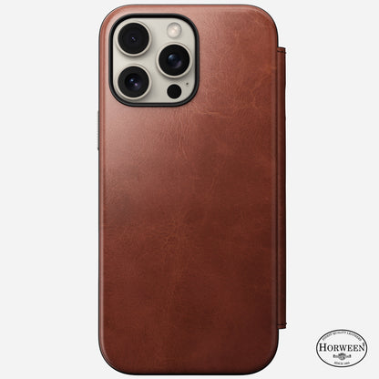 Nomad Modern Leather Folio Case for iPhone 16 Pro Max