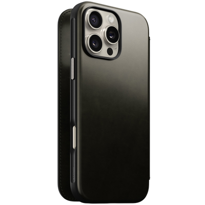 Nomad Modern Leather Folio Case for iPhone 16 Pro