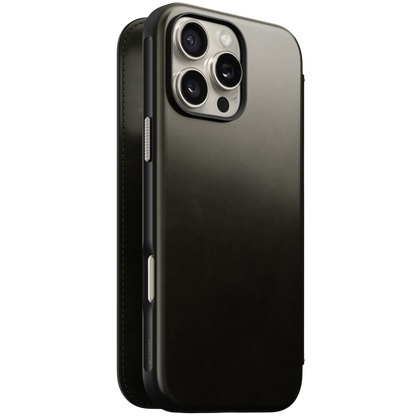 حافظة فوليو جلدية عصرية نوماد لهاتف آيفون 16 برو