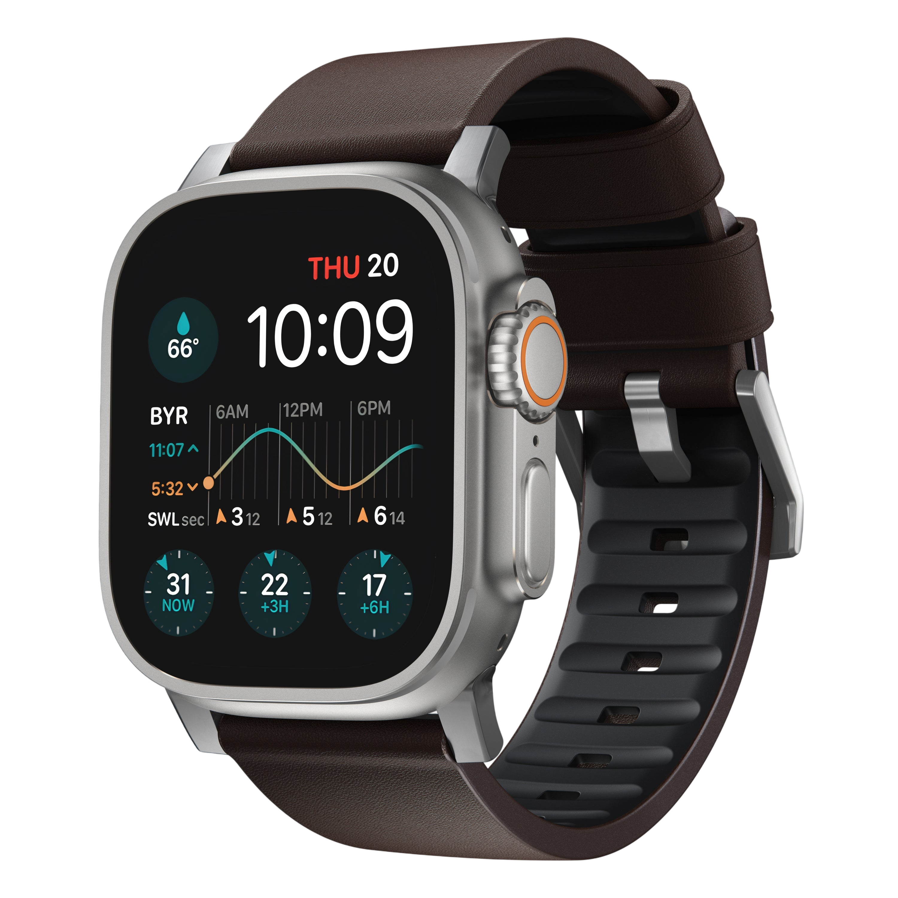 حزام نوماد أكتيف برو الجلد لساعات آبل 49mm / 46mm / 45mm