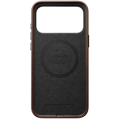 Nomad Traditional Leather Case for iPhone 17 Pro (Horween Leather) - Rustic Brown 