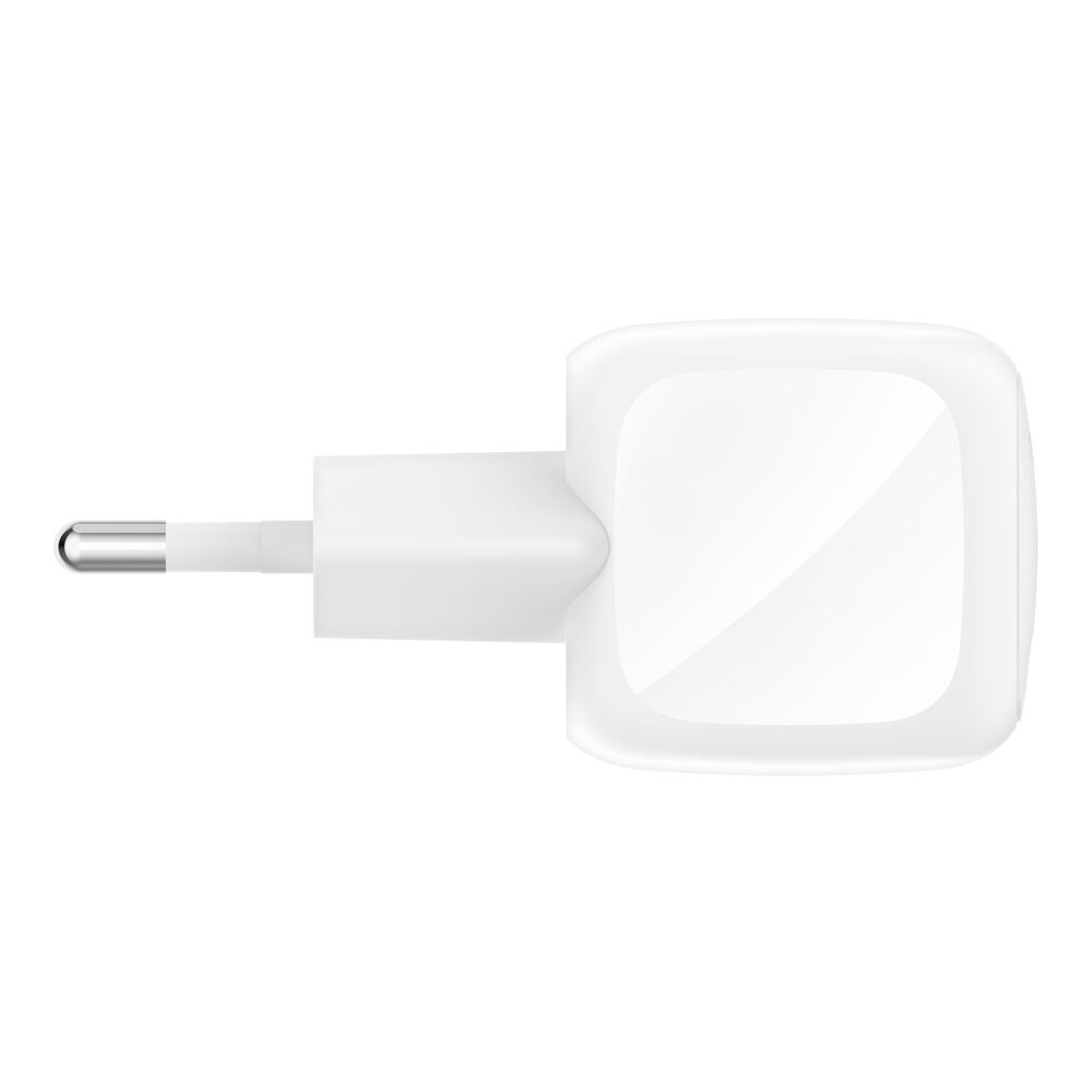 Belkin 30W USB-C wall charger side view 2-pin EU plug