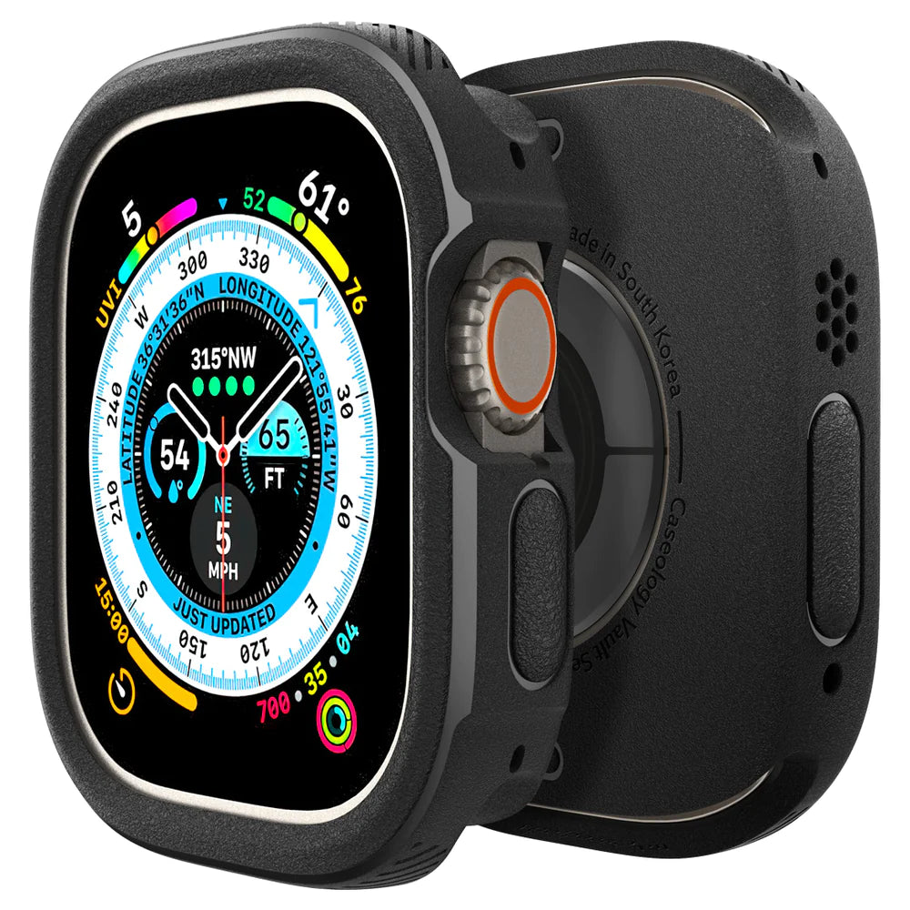 حافظة Caseology Vault لساعة Apple Watch Ultra 2 / Ultra 1 (49 ملم) - أسود مطفي