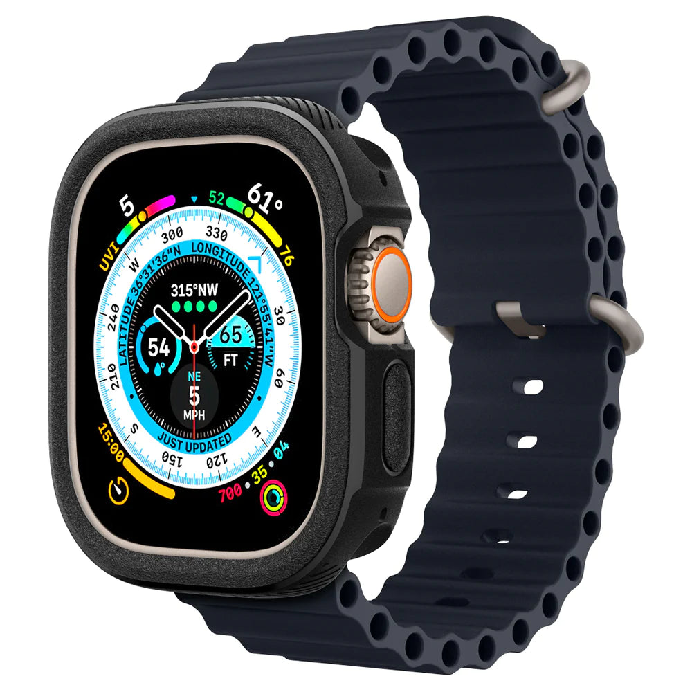حافظة Caseology Vault لساعة Apple Watch Ultra 2 / Ultra 1 (49 ملم) - أسود مطفي