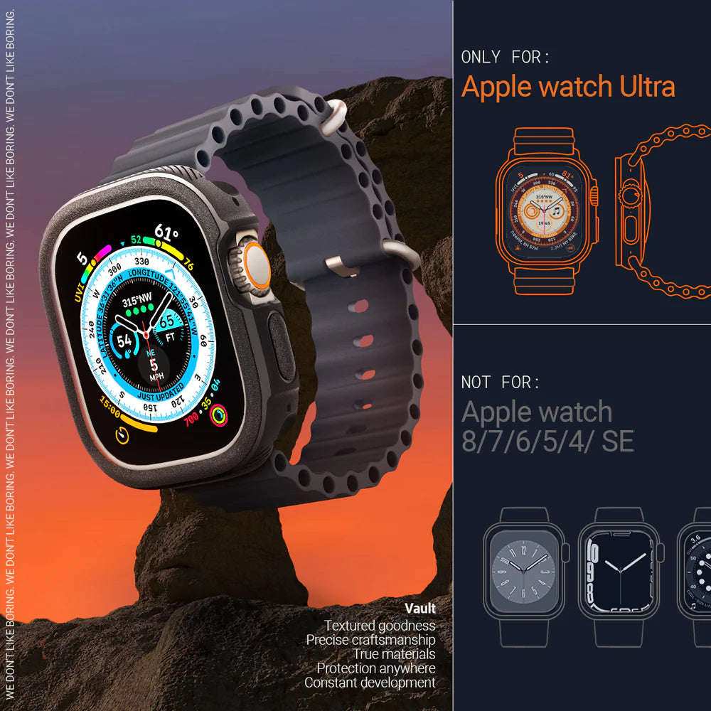 Caseology Vault Case for Apple Watch Ultra 2 / Ultra 1 (49mm) - Matte Black