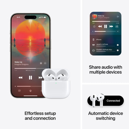 Apple AirPods 4 مع ضمان محلي رسمي لمدة عام واحد