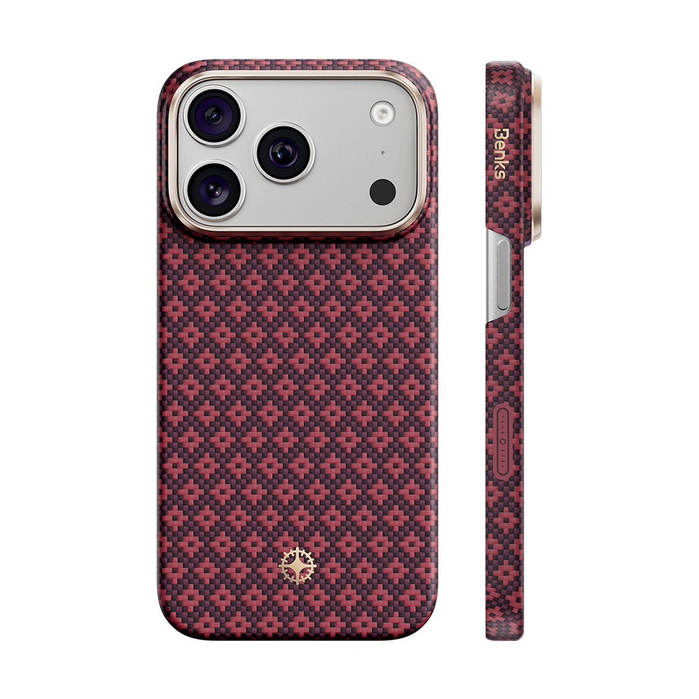 Benks ArmorGrid Air C1 Case built with Kevlar® for iPhone 18 Pro / 18 Pro Max - Cherry Purple 