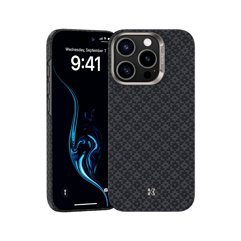 Benks ArmorGrid ArmorAir Case built with Kevlar® for iPhone 16 Pro Max - Obsidian Black #pattern_obsidian-black