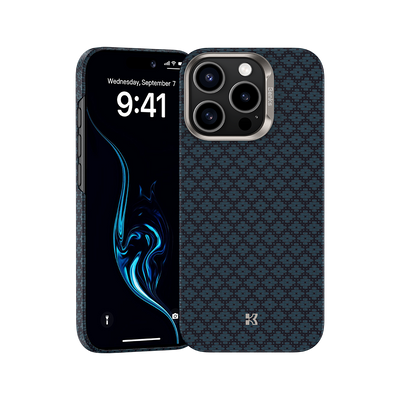 Benks ArmorGrid ArmorAir Case built with Kevlar® for iPhone 16 Pro Max - Azure Blue #pattern_azure-blue