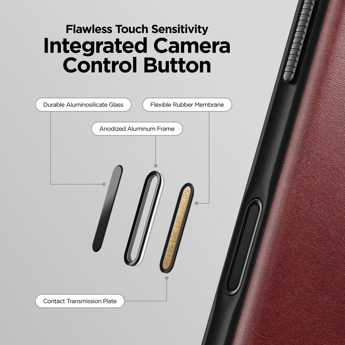 Nomad Modern Leather Case for iPhone 17 Pro (Horween Leather) - Burgundy 