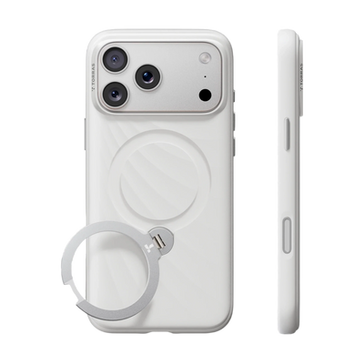 Torras Ostand Q3 Silicone Case for iPhone 18 Pro - White 