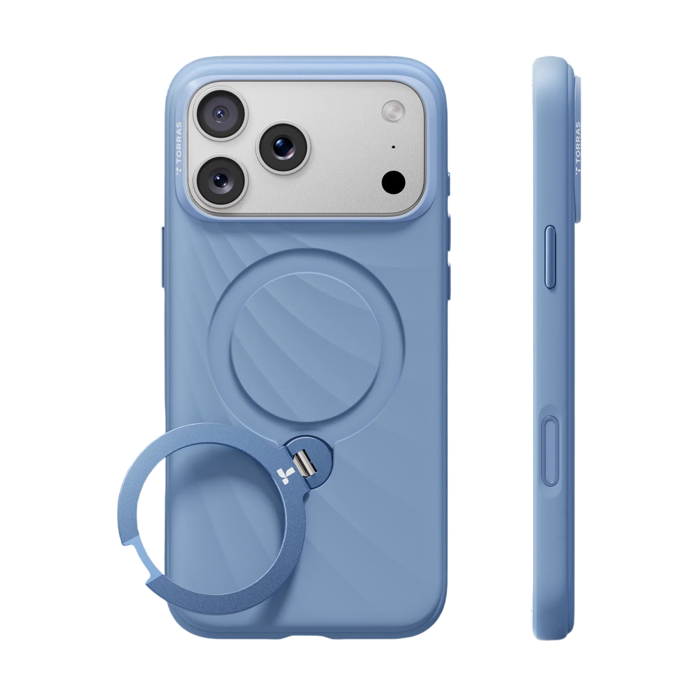 Torras Ostand Q3 Silicone Case for iPhone 18 Pro Max - Grey 