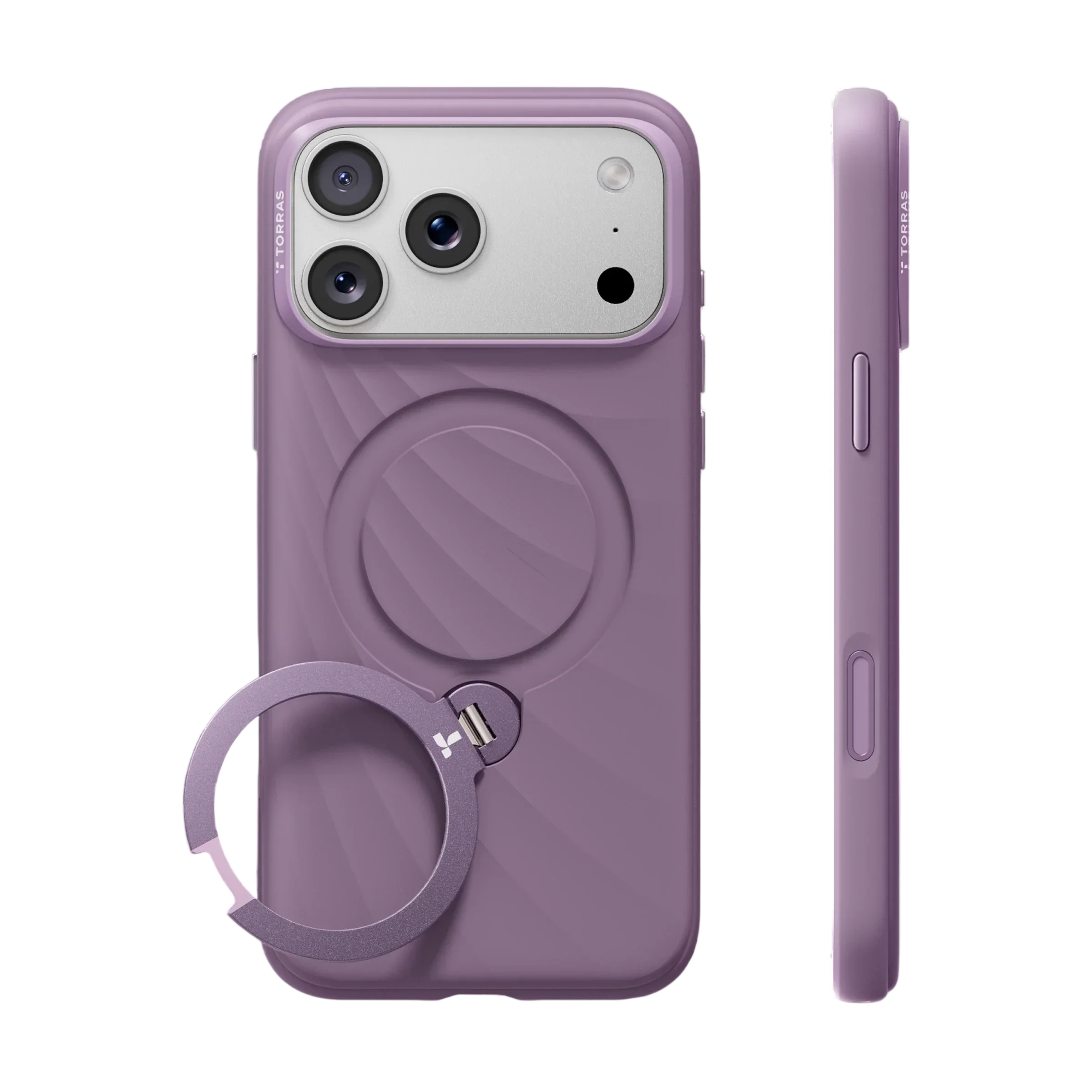 Torras Ostand Q3 Silicone Case for iPhone 18 Pro Max - Purple 